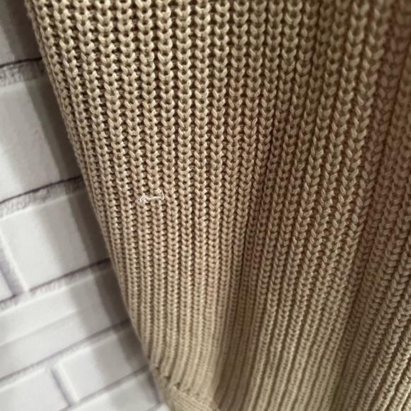 PINK ROSE women open front beige long cardigan/size XL - Picture 5 of 9